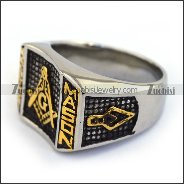 Gold Finished Masonic Ring r003610