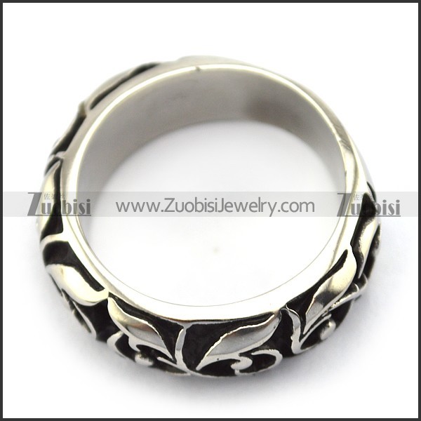 Stainless Steel Casting Vine Ring r004381