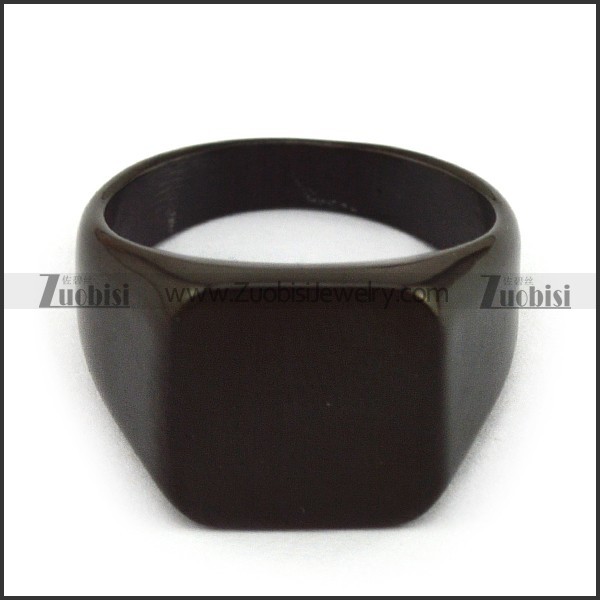 Black PVD Coated Steel Casting Solid Ring r002951