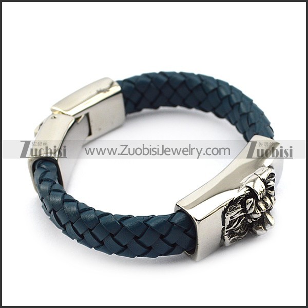 Lion Head Leather Bracelet b005839