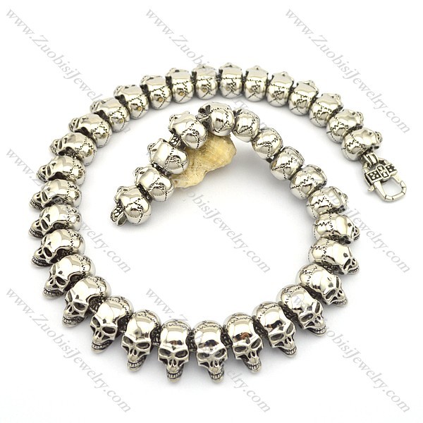 40 Skull Heads Necklace Chain For Mens n000746