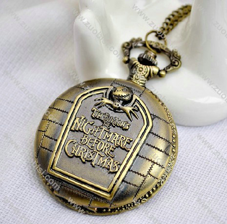 Vintage TIM BUKTONS'S THE NIGHTMARE BEFORE CHRISTMAS Pocket Watch - PW000089
