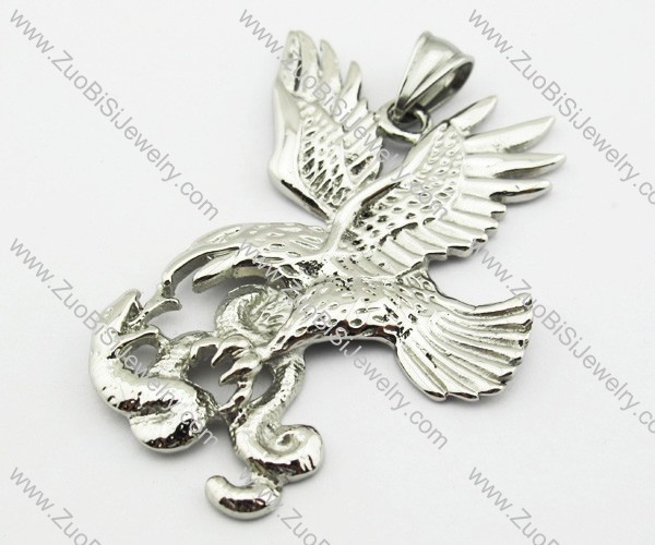 Stainless Steel Snake War Eagle Pendant -JP140092