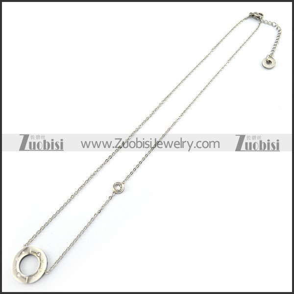 LOVE Rhinestone Charm Necklace n001656