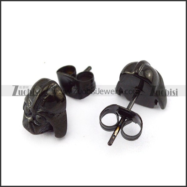 Black Future Solider Earring for Boys e001330