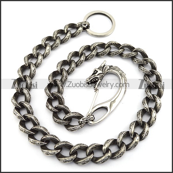 Vintage Steel Dragon Jean Chain in Casting y000015