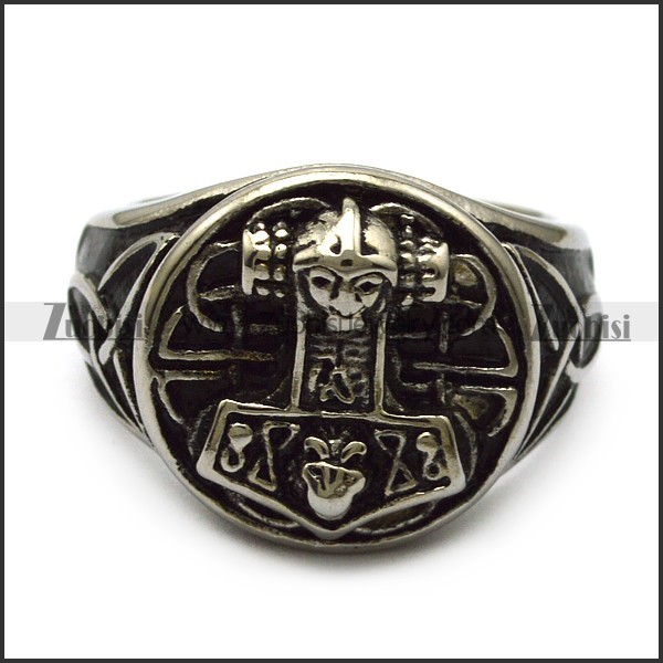 stainless steel casting thor hammer ring for viking r005242