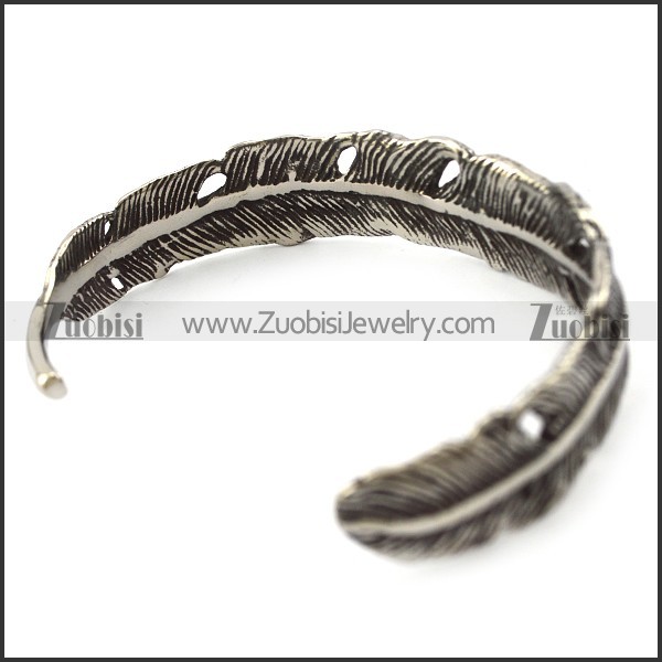 Vintage Stainless Steel Casting Leaf Cuff b005909