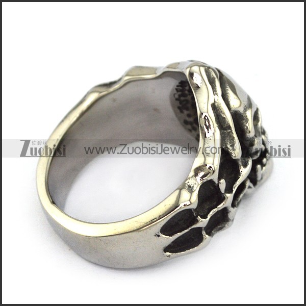 Stainless Steel Skull Ring - JR350058