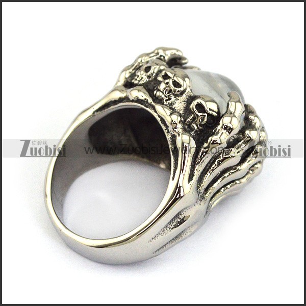 unique grey evil eye ghost claw ring r001196