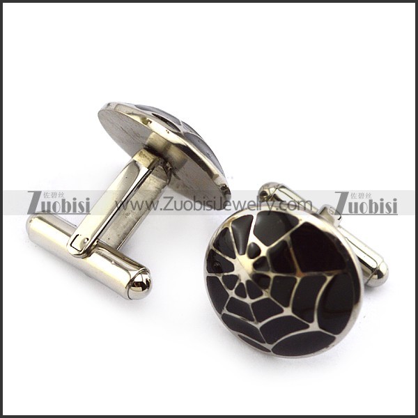 Epoxy Spider Net Cufflink c000144