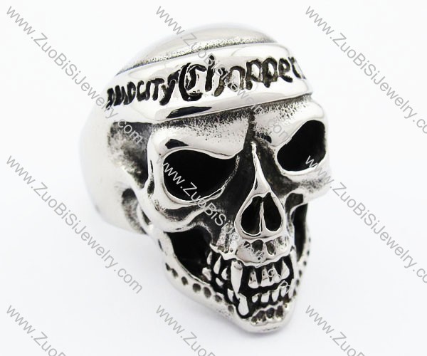 Stainless Steel Skull Ring - JR370002