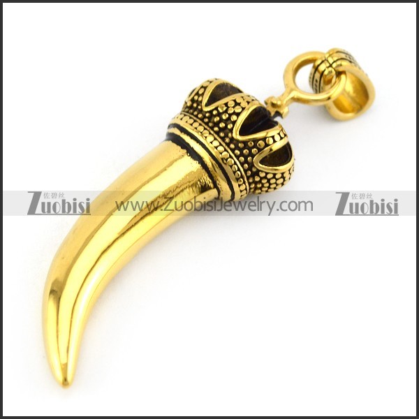 Stainless Steel Horn in Golden Plating p005515