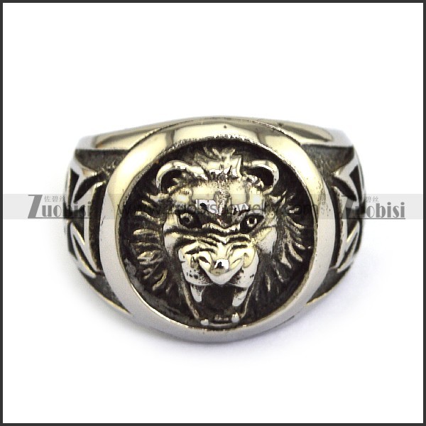 Stainless Steel Lion Ring - JR350099
