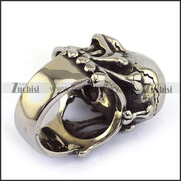 Stainless Steel Skull Ring - JR350118