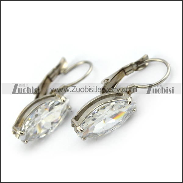 Big Clear Zircon Earring e001291