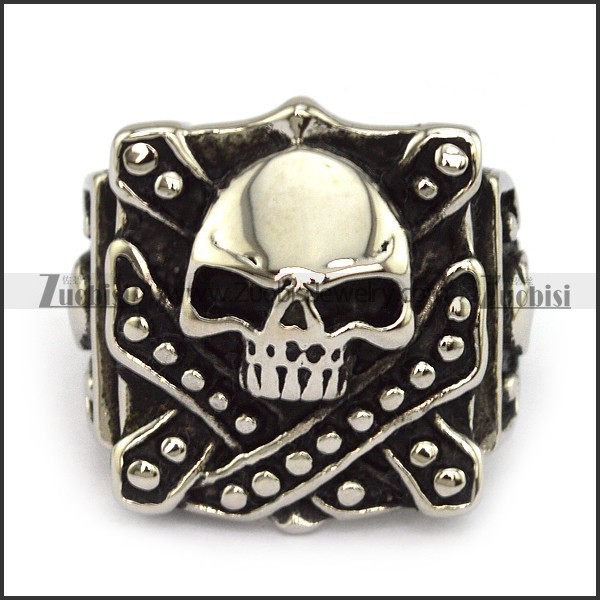 skull ring for men with retro style from china biggest fashion jewelry supplier -r001085