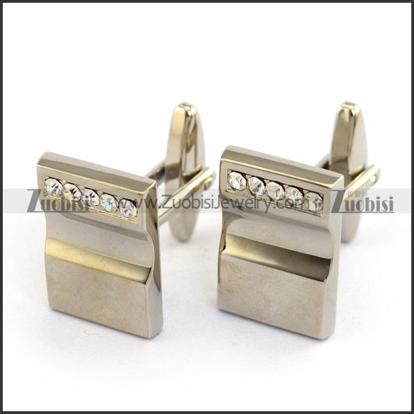 Cooper Cufflinks with 5 small Rhinestones c000050