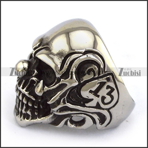 Stainless Steel Skull Ring - JR350126