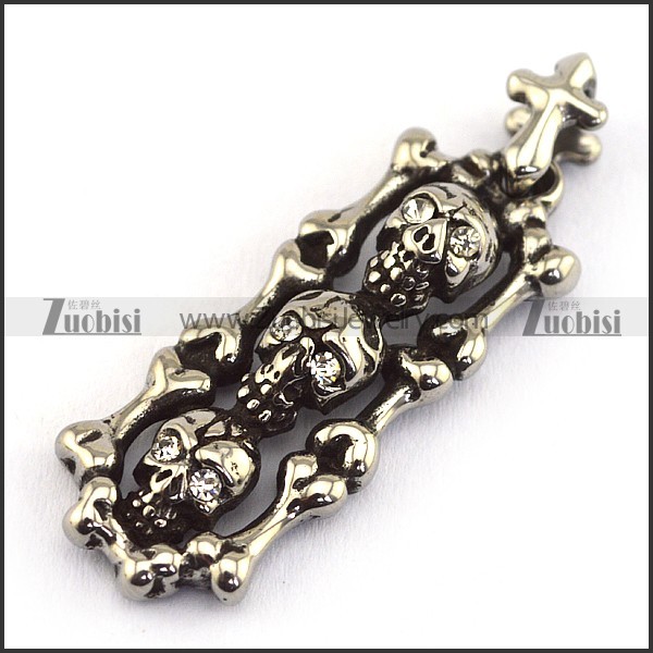 Stainless Steel Skull Pendant -p000746