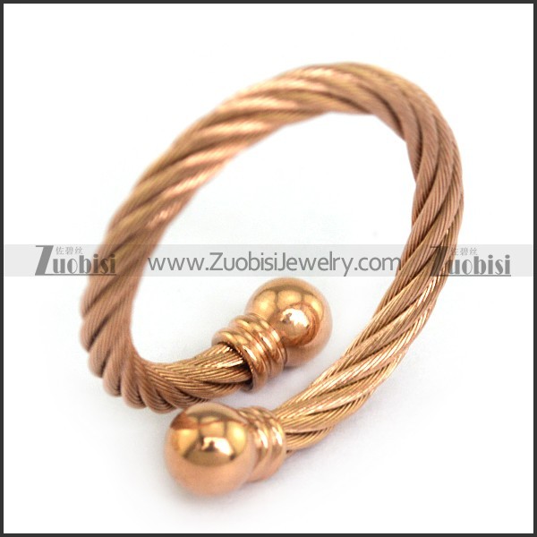 Rose Gold Adjustable Wire Ring r003828