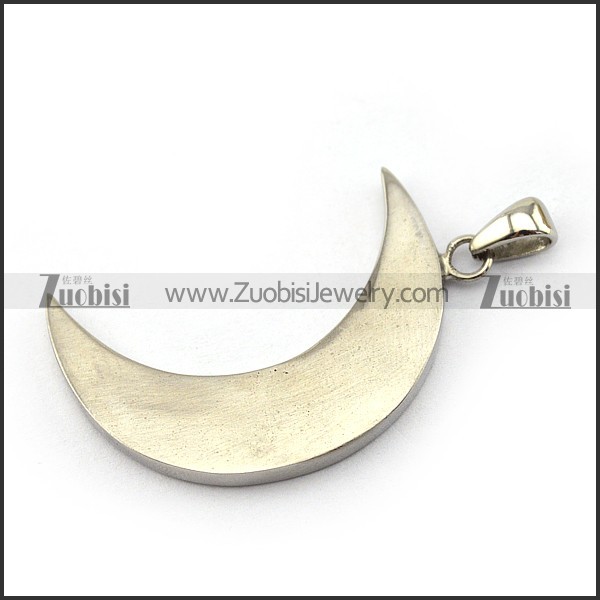 Stainless Steel Moon-shaped Pendant p004402