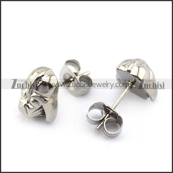 Silver Steel Future Solider Earring e001329