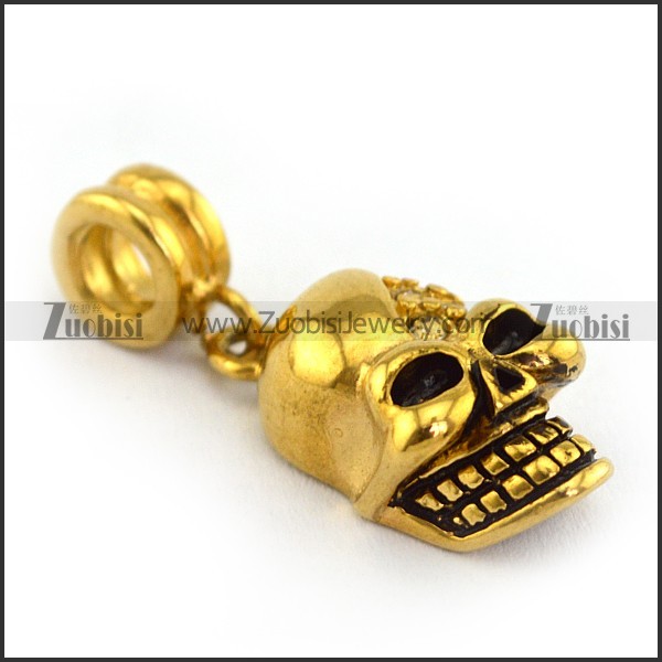 Gold Plating Skull Charms a000144