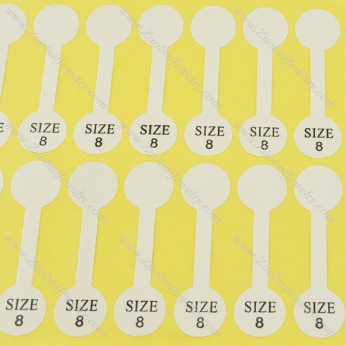 size labels for rings size 8 pa0041