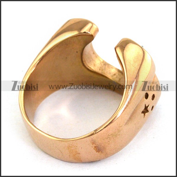 Rosa Gold Star Horse Hoof Ring r003648