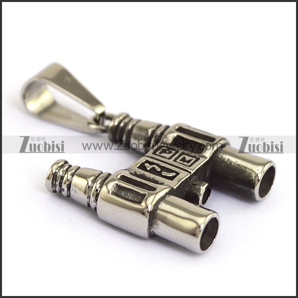 Stainless Steel Binoculars Pendant p004455