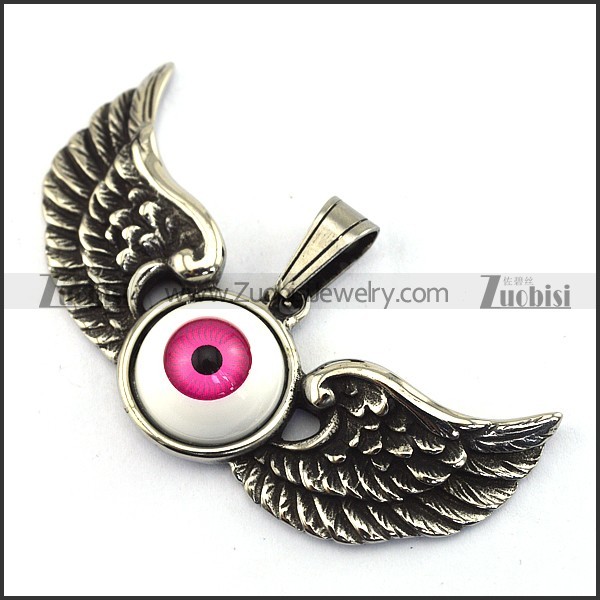 Purple Eyeball Angel Wing Pendant p002194