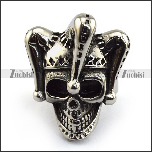 Clown Skull Ring r003628