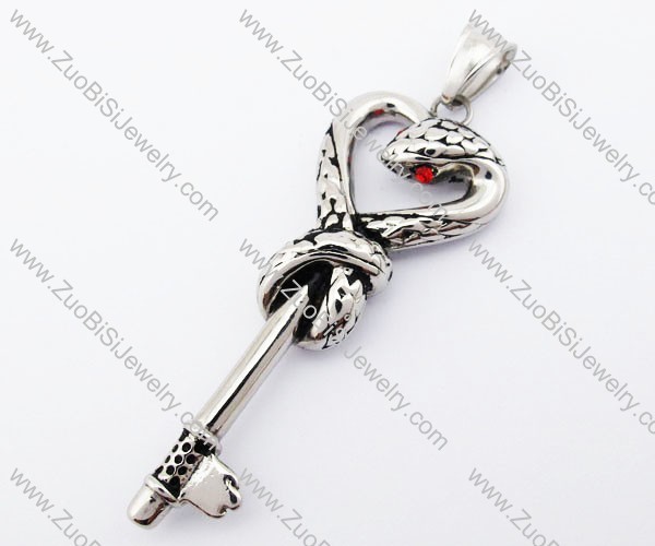 Stainless Steel Snake Key Pendant - JP420020