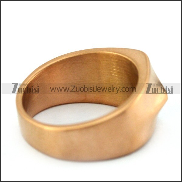 rose gold plating blank signet ring r004688