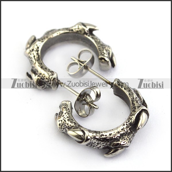 Dragon Claw Steel Earring e001250