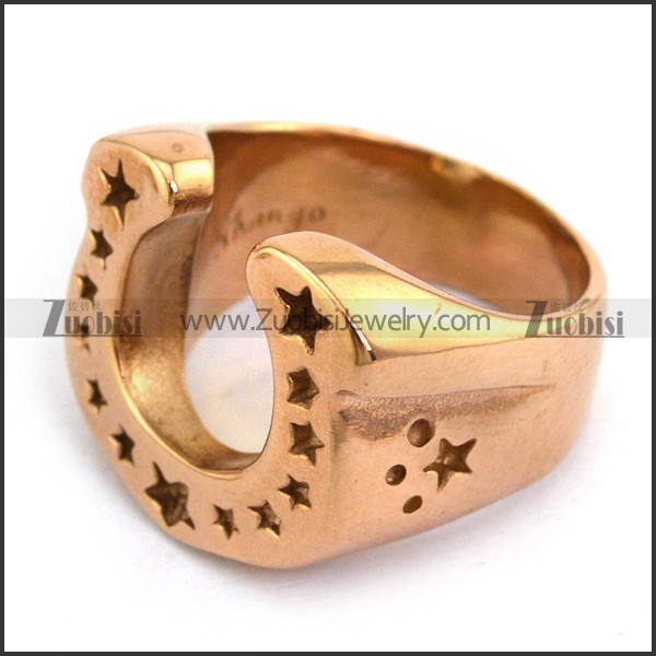 Rosa Gold Star Horse Hoof Ring r003648