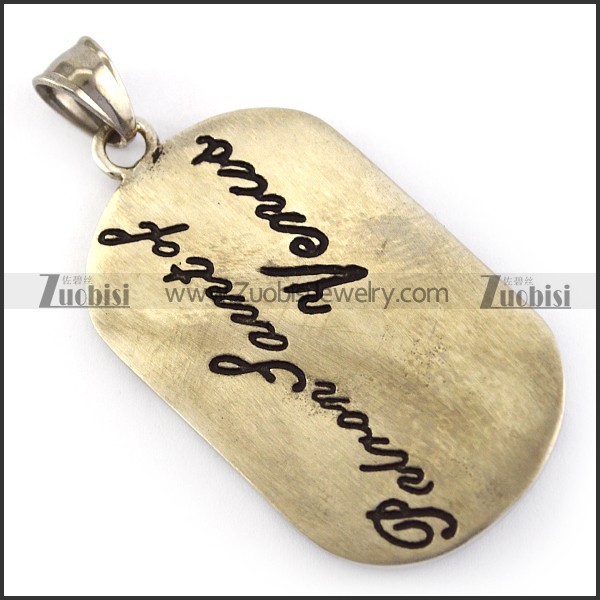 Vintage Taurus Tag Pendant p005788