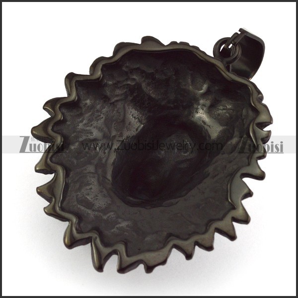 Black Large Leo Pendant p005642