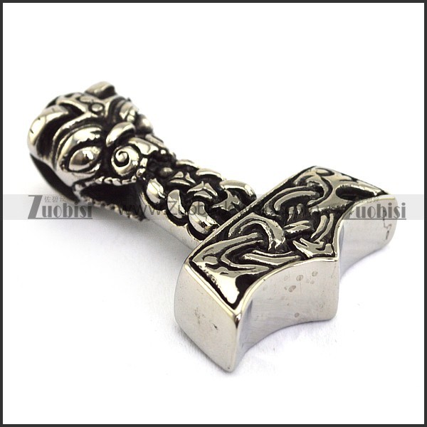 Retro Stainless Steel Hammer Pendant p003894