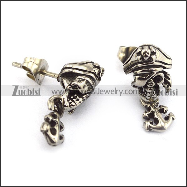 Stainless Steel Pirates of the Caribbean Earring - e000074