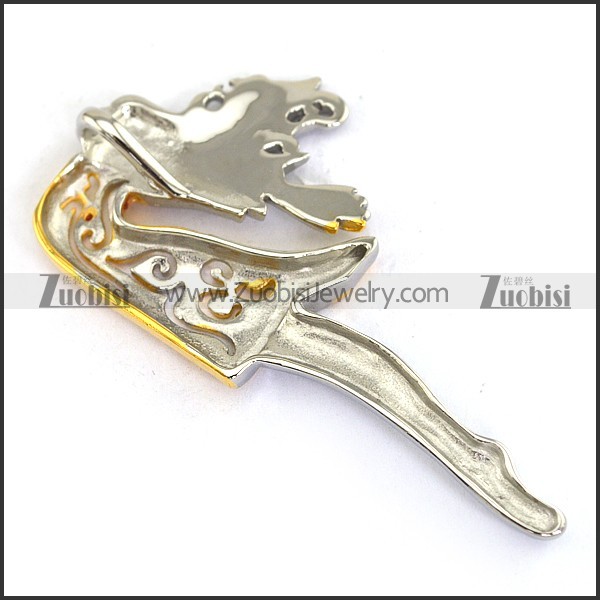 gold plating stainless steel goddess pendant p001593
