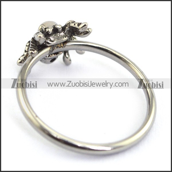cute spider ring with clear rhinestoe for ladies r002205