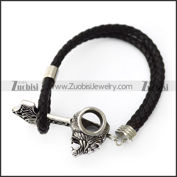 Tiger Hammer Genuine Leather Bracelet b006305