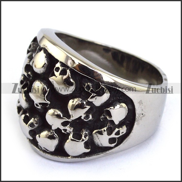 Stainless Steel Skull Ring - JR350069