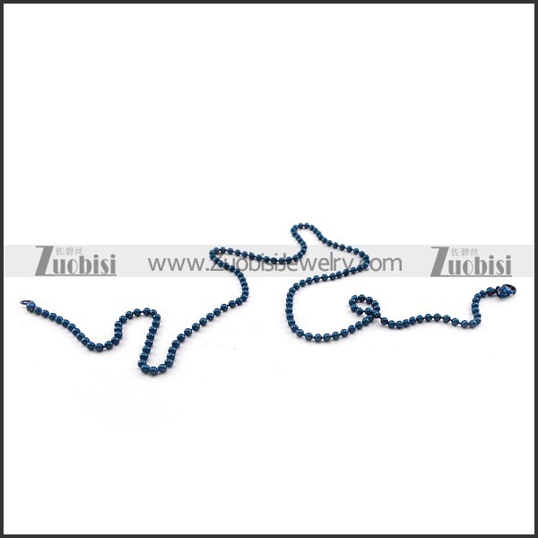 Blue 3MM Round Ball Chain n001524