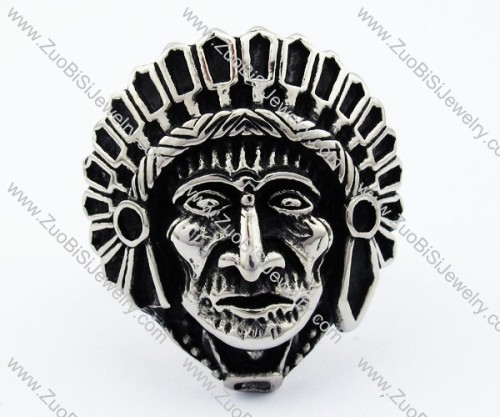 Ring in Vintage Stainless Steel Metal -JR330005
