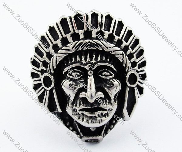 Ring in Vintage Stainless Steel Metal -JR330005