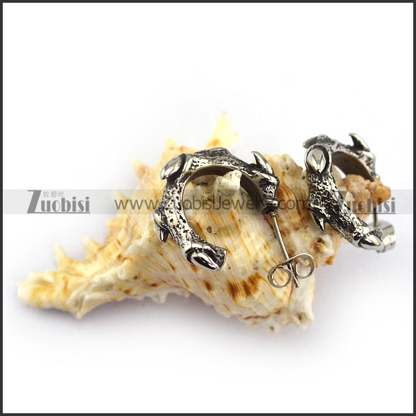 Dragon Claw Steel Earring e001250