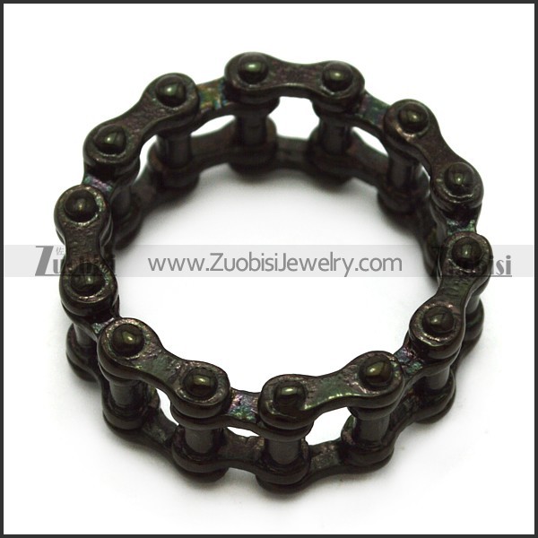 Black Bicycle Chain Ring in Stainless Steel r005234